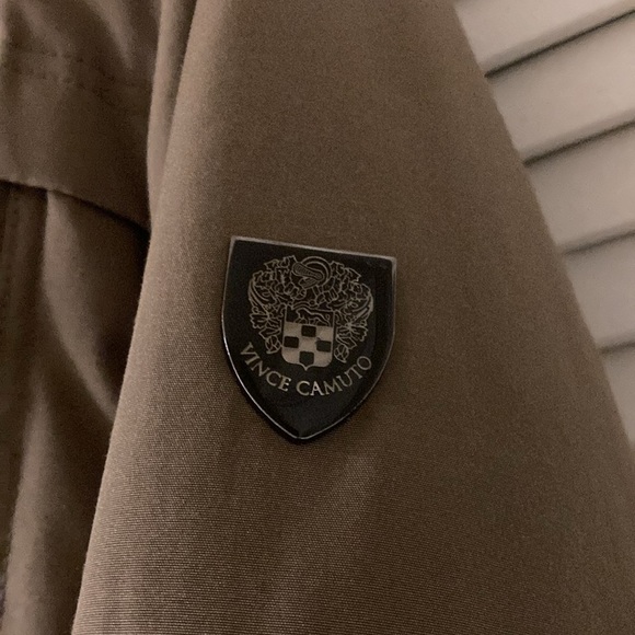 VINCE CAMUTO taupe down blend with luxe faux fur hood outerwear jacket by - Picture 7 of 15